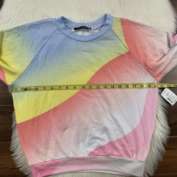 Wildfox‎ Women's Size Small Rainbow Galactic Junior Sweatshirt Top - Picture 5 of 9